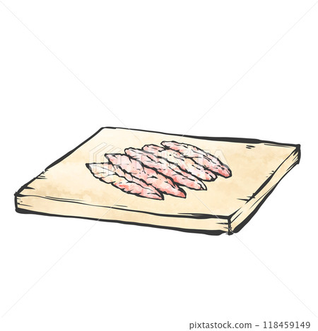 Hand-drawn brush-style illustration of chicken breast Hand-drawn brush-style illustration of chicken breast 118459149