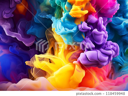 多彩油漆抽象背景 118459948