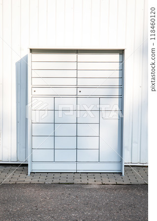 White parcel locker for receiving and sending parcels White parcel locker for receiving and sending parcels 118460120