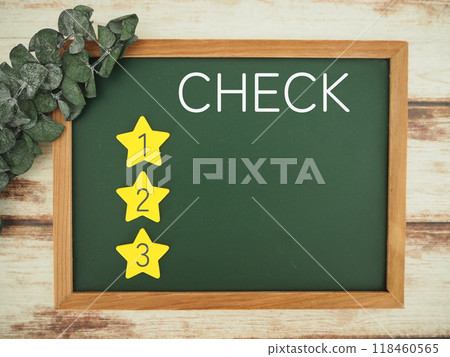 Check letters and the numbers 123, checklist Check letters and the numbers 123, checklist 118460565