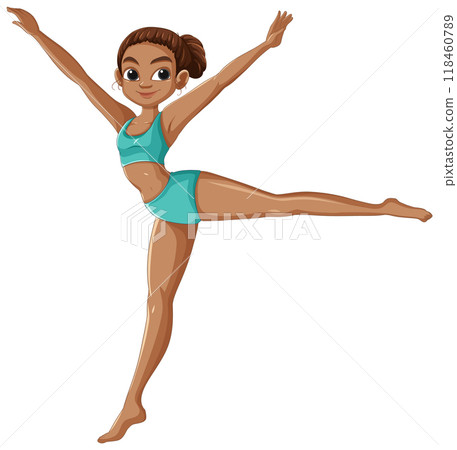 Graceful Gymnast in Action 118460789