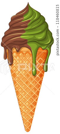 Delicious Chocolate and Pistachio Ice Cream Delicious Chocolate and Pistachio Ice Cream 118460815