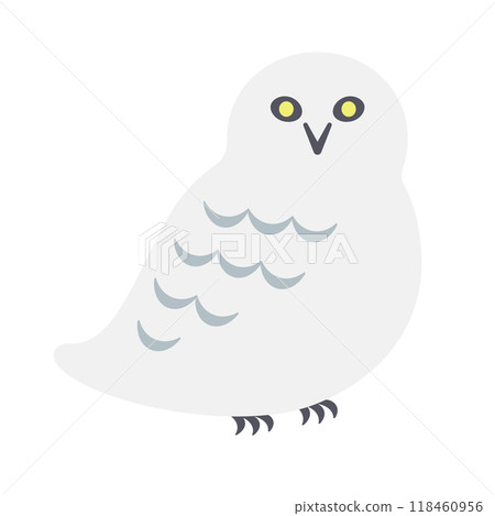 Scandinavian style illustration: Snowy owl 118460956