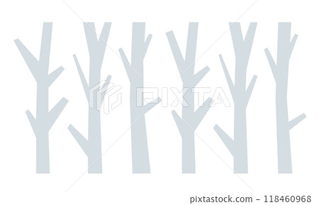 Scandinavian style illustrations, trees, birch, trees, forest 118460968