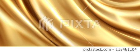 Golden silk fabric background 118461104