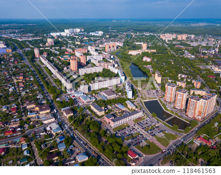 Aerial view of Russian city Chekhov 118461563