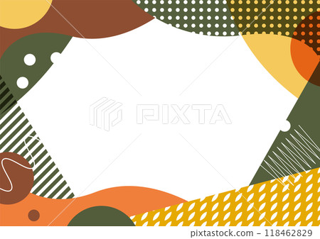 日式現代畫框背景素材-秋天的味道 118462829