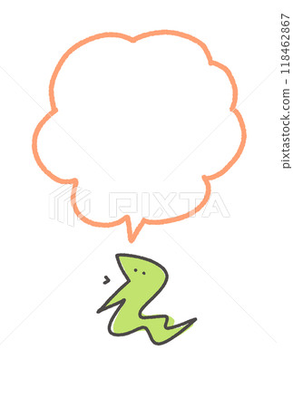 講話泡泡和歡快的蛇插畫手繪新年賀卡素材 講話泡泡和歡快的蛇插畫手繪新年賀卡素材 118462867