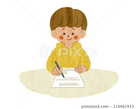 Man filling out a document - Gash 118462933