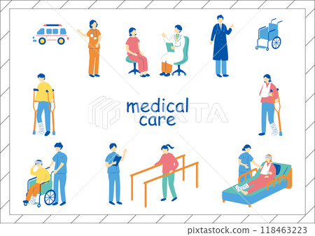 醫護人員和受傷人員 118463223