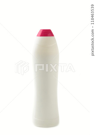 Plastic container of cleaning product isolated over white background Plastic container of cleaning product isolated over white background 118463539