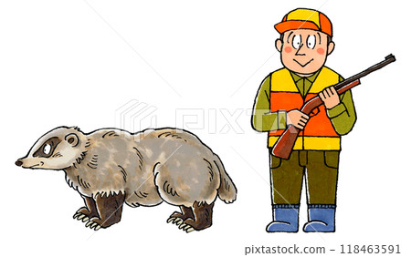 The Hunter and the Badger The Hunter and the Badger 118463591
