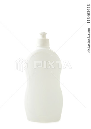 Plastic container of cleaning product isolated over white background 118463618