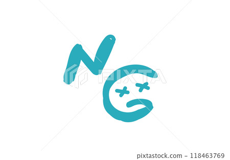 簡單的手寫素材圖示NG顏色 118463769