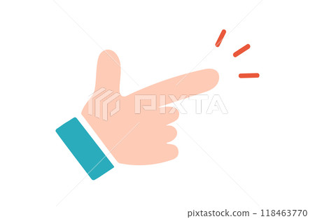 Simple handwritten material icon pointing color 118463770