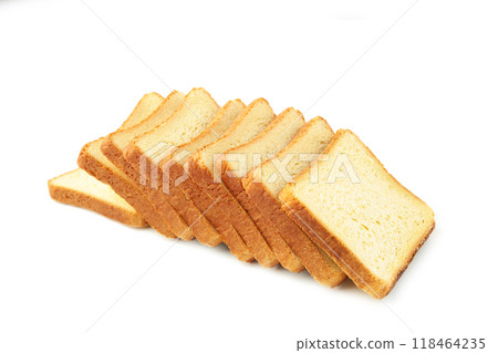 Toast bread isolated on the white background 118464235