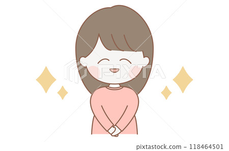 簡單有活力，笑容溫柔的女人 118464501