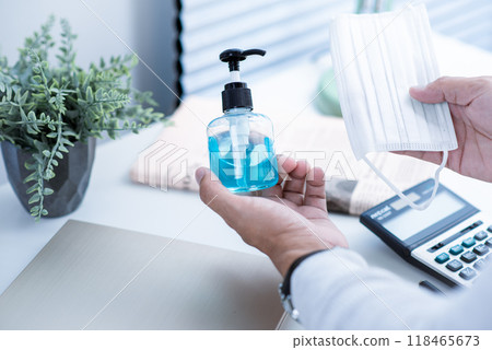 Alcohol gel for hand sanitize 118465673