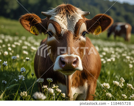 乳牛在牧場吃草 乳牛在牧場吃草 118465728