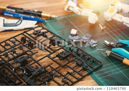 Assembling plastic model 118465790