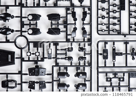 Black plastic model kit 118465791