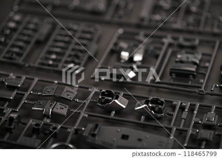 Black plastic model kit 118465799