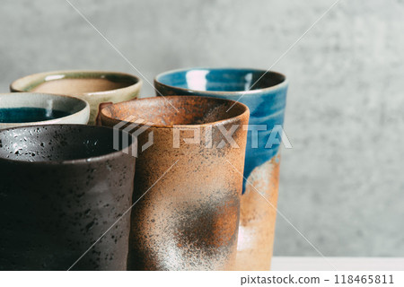 Japanese style pottery Japanese style pottery 118465811