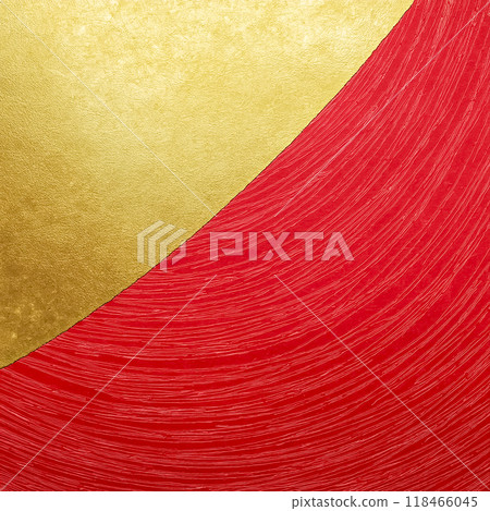 Image material of Japanese paper texture: red and gold 118466045