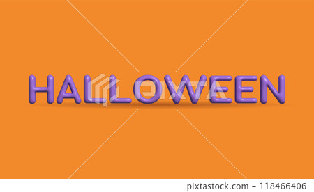 Halloween 3D word with purple color for post, festival, celebration and illustration Halloween 3D word with purple color for post, festival, celebration and illustration 118466406