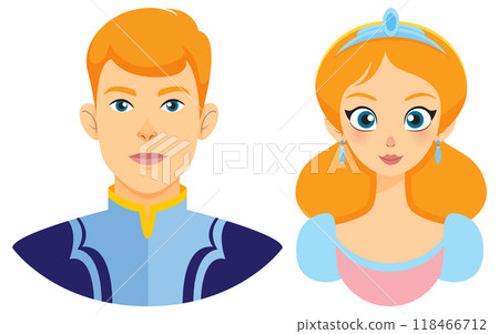 Prince and Princess Vector Illustration Prince and Princess Vector Illustration 118466712