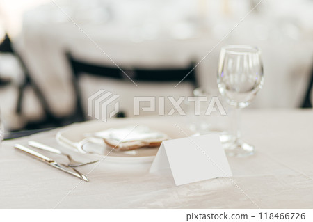 Detail of a wedding dinner setting, summer event Detail of a wedding dinner setting, summer event 118466726