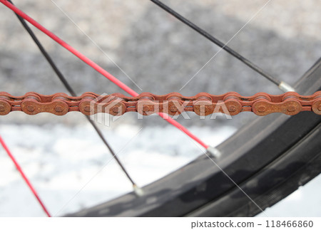 自行車鏈條生鏽 自行車鏈條生鏽 118466860
