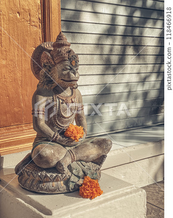 Traditional balinese stone sculpture of monkey Traditional balinese stone sculpture of monkey 118466918