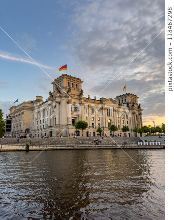 Parliament building Bundestag at sunset 118467298