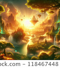 A fantastic, blazing waterfall 118467448