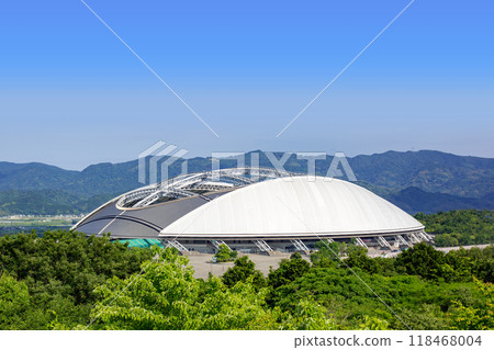 Fresh green and Oita Dome 118468004