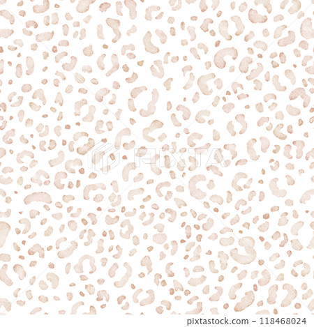 Beige leopard seamless pattern. Fashion stylish texture hand drawn watercolor. Seamless leopard skin print light color. Abstract exotic jungle or africa wild cat texture. Beige leopard seamless pattern. Fashion stylish texture hand drawn watercolor. Seamless leopard skin print light color. Abstract exotic jungle or africa wild cat texture. 118468024