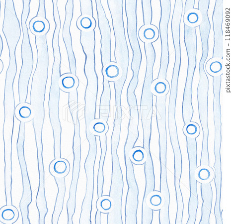 Hand drawn watercolor painting wavy seamless pattern 118469092