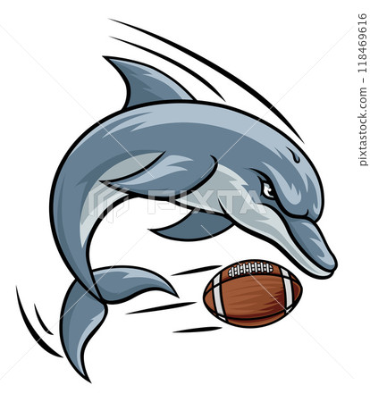 Dolphin Animal American Football Team Mascot 118469616