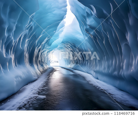 Image material of ice tunnel 118469716