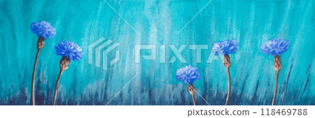 Bright blue teal Nature floral banner template Bright blue teal Nature floral banner template 118469788
