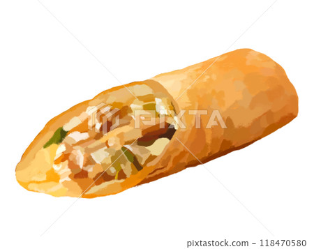 Spring rolls (cross section) without plate 118470580
