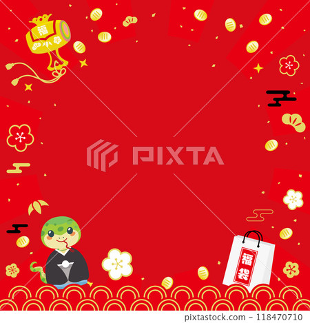 蛇年銷售的背景圖，方形 118470710