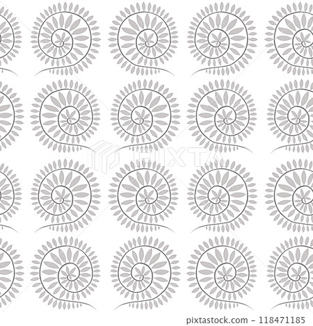 Gray and white colored oil painting abstract seamless pattern 118471185