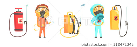 Pest Control and Insect Extermination Service Element Vector Set 118471342