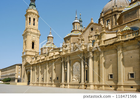 facade ot the Basilica of Our Lady of the Pillar, Spain facade ot the Basilica of Our Lady of the Pillar, Spain 118471566