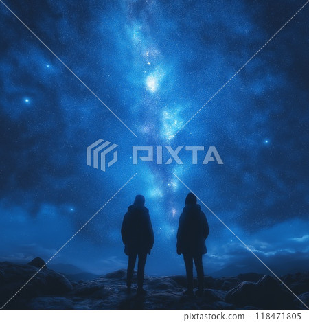 Two people looking up at the Milky Way 118471805
