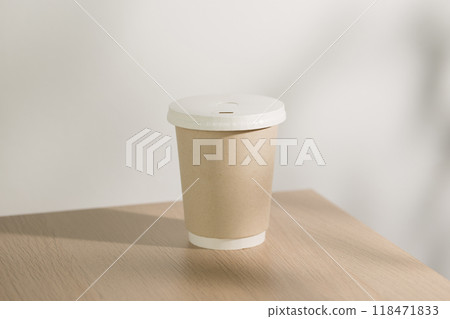 This mock-up showcases a paper cup designed. This mock-up showcases a paper cup designed. 118471833