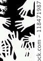 恐怖圖像：許多手印 118471987