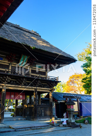 View of the tower gate at Aoi Aso Shrine, the only thatched temple or shrine structure designated as a national treasure. Aoi Aso Shrine (Hitoyoshi City) View of the tower gate at Aoi Aso Shrine, the only thatched temple or shrine structure designated as a national treasure. Aoi Aso Shrine (Hitoyoshi City) 118472058